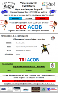 Journée découverte de l'athlétisme organisée par l'ACOB