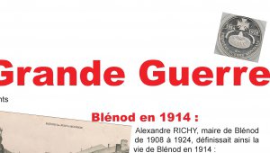 Exposition "Blénod et la Grande Guerre" dans le cadre du centenaire de l'armistice