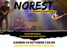Concert NOREST : un trio rock ou acoustique