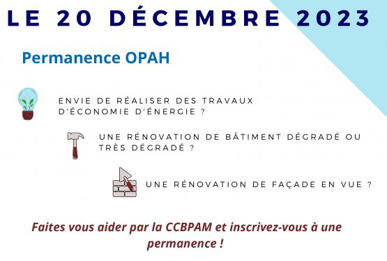 Amélioration de l'habitat : le CAL-SOLIHA assure des permanences OPAH avec la CCBPAM