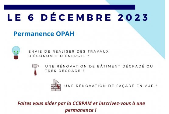 Amélioration de l'habitat : le CAL-SOLIHA assure des permanences OPAH avec la CCBPAM
