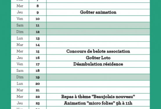 Agenda des seniors