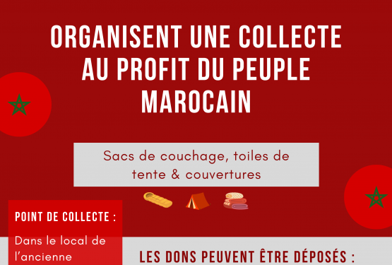 Collecte de dons pour le peuple Marocain