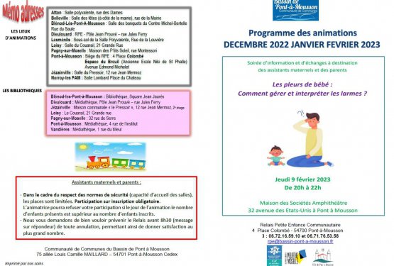 Le relais petite enfance (RPE) propose des animations