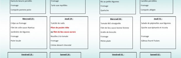 Au menu du foyer