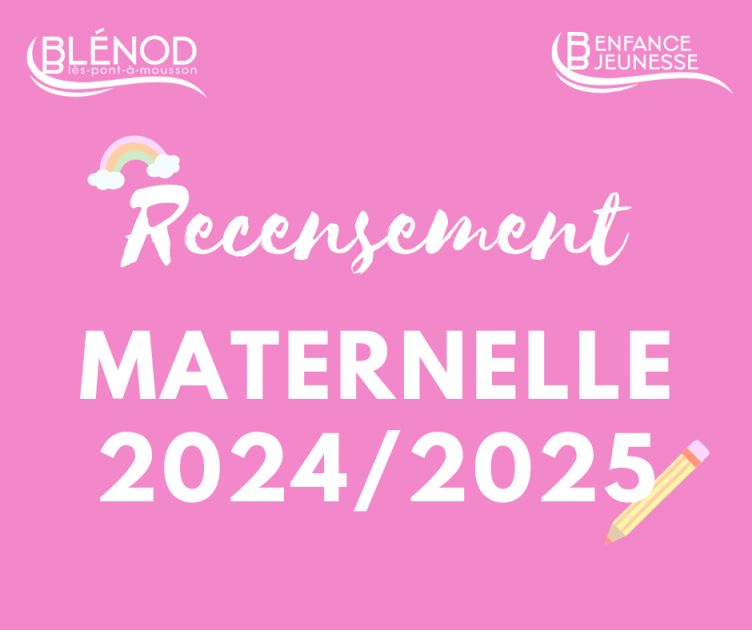 Recensement scolaire pour la maternelle 2024/2025 Ccg edf Economie mairie