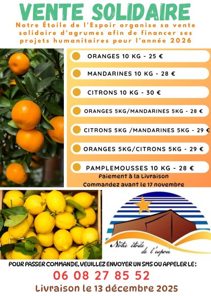 Opération agrumes : vente solidaire